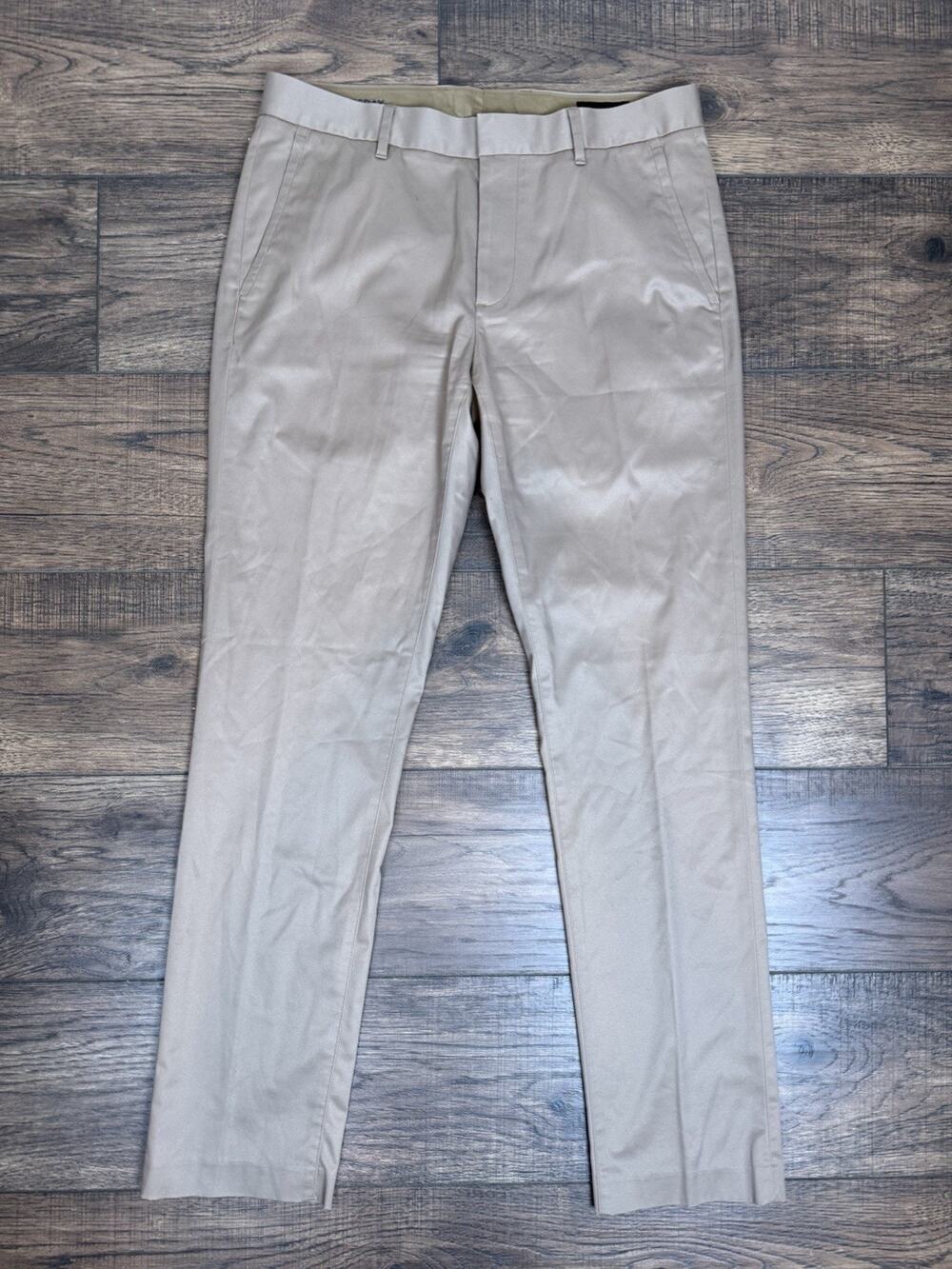 Bonobos Men’s Tailored Fit Beige Thursday Chino Flat Front Pants Sz 32x31 NEW